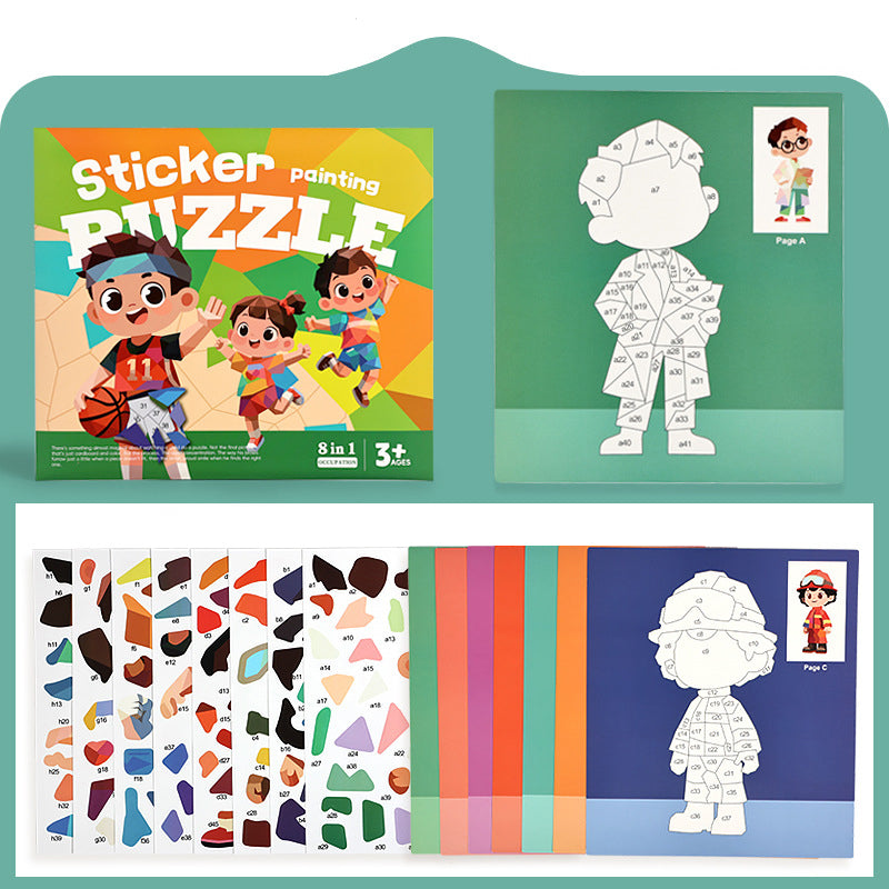 🎨 50% DE RÉDUCTION! 📘 Livre autocollants géométriques – Créatif, éducatif & amusant pour enfants ✨
