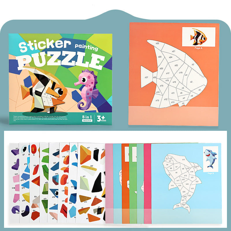 🎨 50% DE RÉDUCTION! 📘 Livre autocollants géométriques – Créatif, éducatif & amusant pour enfants ✨