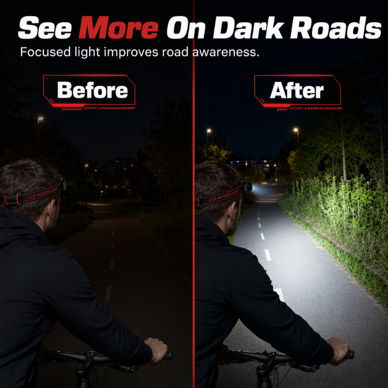 💡 PROMO FLASH : 50% DE RÉDUCTION ! 🌌 Lampe Frontale LED – Rechargeable USB & Capteur de Mouvement for Cyclisme & Camping – Portée 100 m 🚴