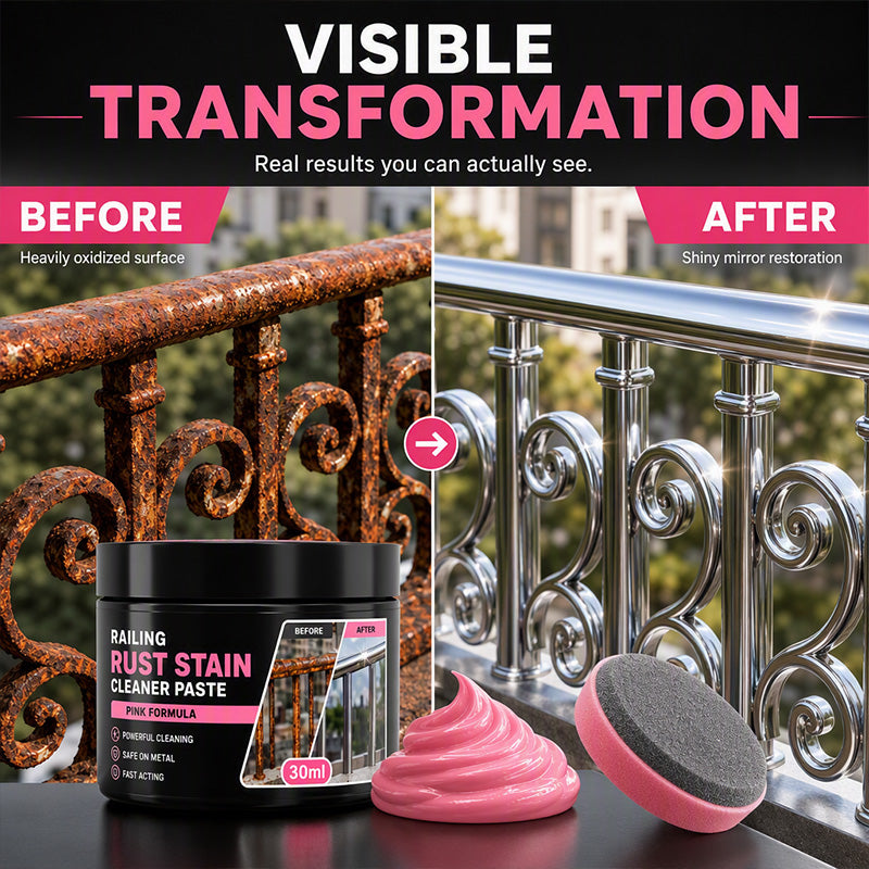 🔥 50% DE RÉDUCTION ! ✨Pâte nettoyante pour les taches de rouille sur les balustrades
