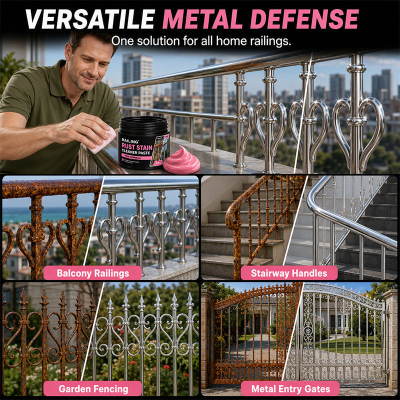 🔥 50% DE RÉDUCTION ! ✨Pâte nettoyante pour les taches de rouille sur les balustrades