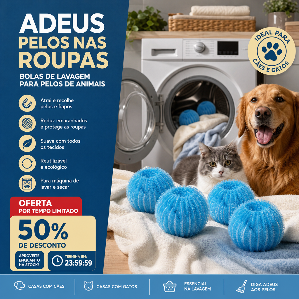 🔥Découverte de 50% dans la dernière journée !🔥Bolas de lavage réutilisés pour enlever les poils d'animaux d'estimation