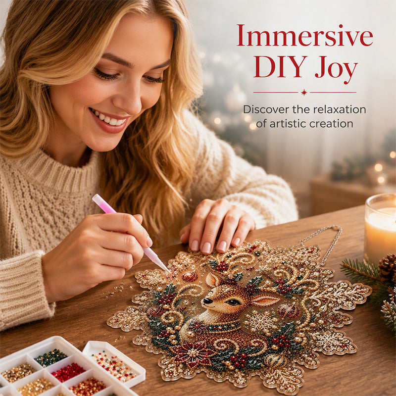 🎅 Cadeau de Noël Anticipé – 50% de Réduction ! 🎄 Kit Art Diamant de Noël à Suspendre 🎨