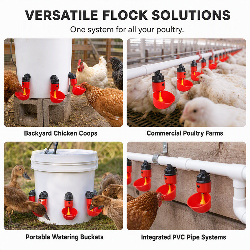 Abreuvoirs automatiques à gravité pour poulets