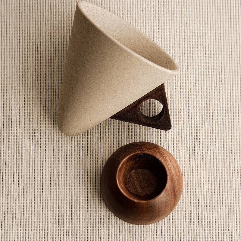 ☕ PROMO FLASH : 50% DE RÉDUCTION ! 🍂 Tasse à Café Vintage – Anse en Bois & Sous-tasse – Poterie Rustique & Émail Mat – 150 ml for Moments Chaleureux ✨