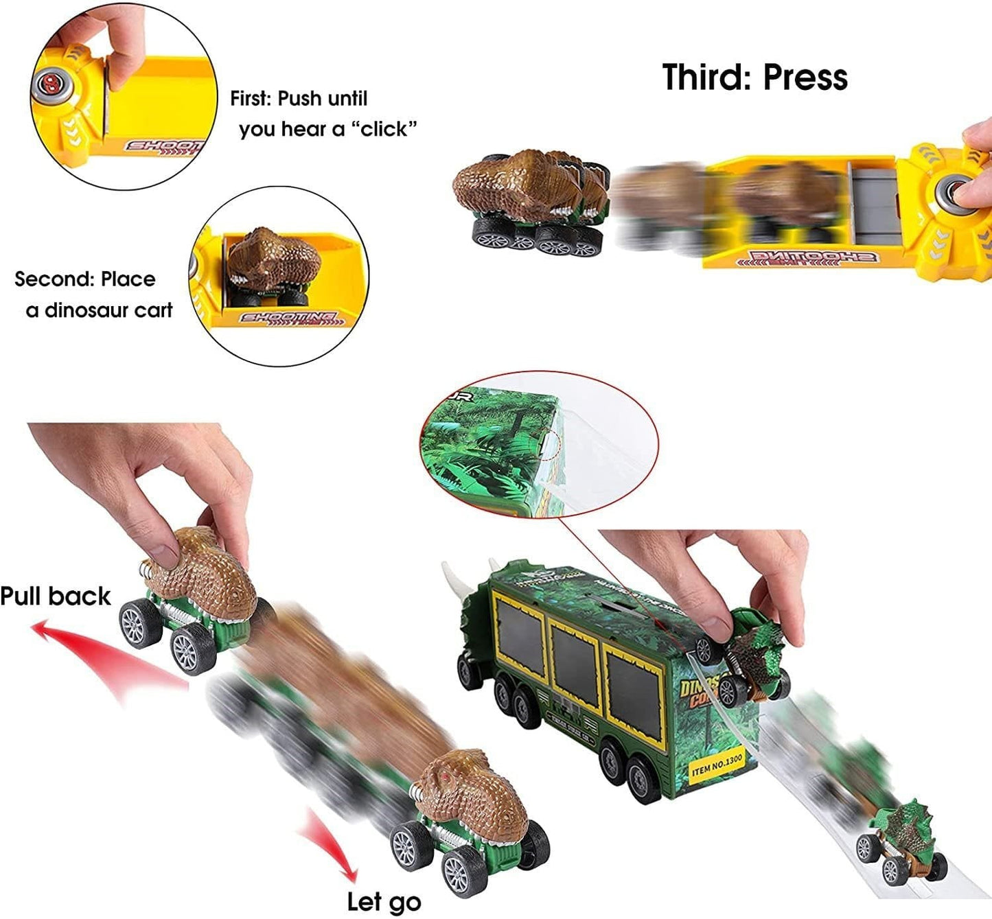 🦖⏰ RÉDUCTION TEMPORAIRE DE 50 % – Dinosaur Musical Transporter | Transporter des dinosaures, jouer et découvrir la musique