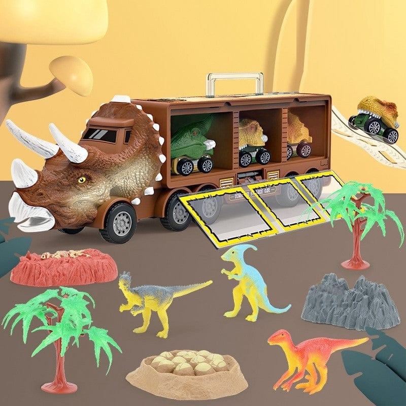 🦖⏰ RÉDUCTION TEMPORAIRE DE 50 % – Dinosaur Musical Transporter | Transporter des dinosaures, jouer et découvrir la musique