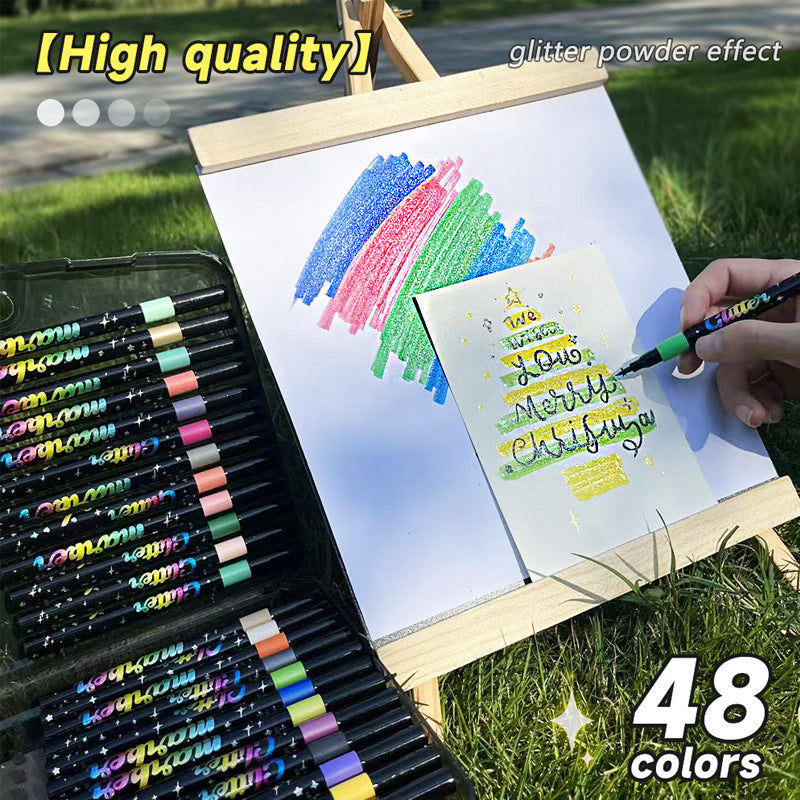 Ensemble de stylos à paillettes pour loisirs créatifs et dessin