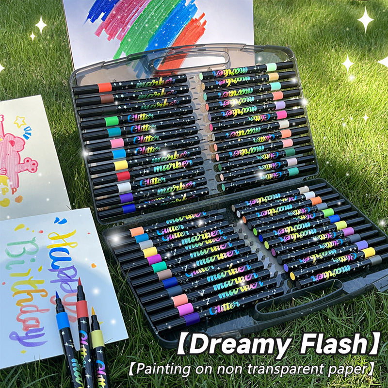 Ensemble de stylos à paillettes pour loisirs créatifs et dessin