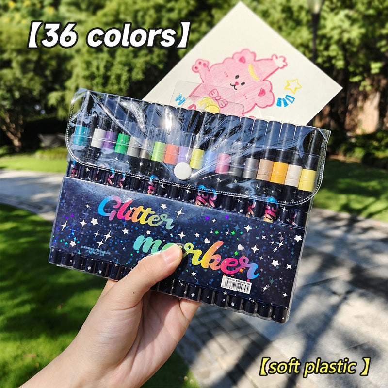 Ensemble de stylos à paillettes pour loisirs créatifs et dessin