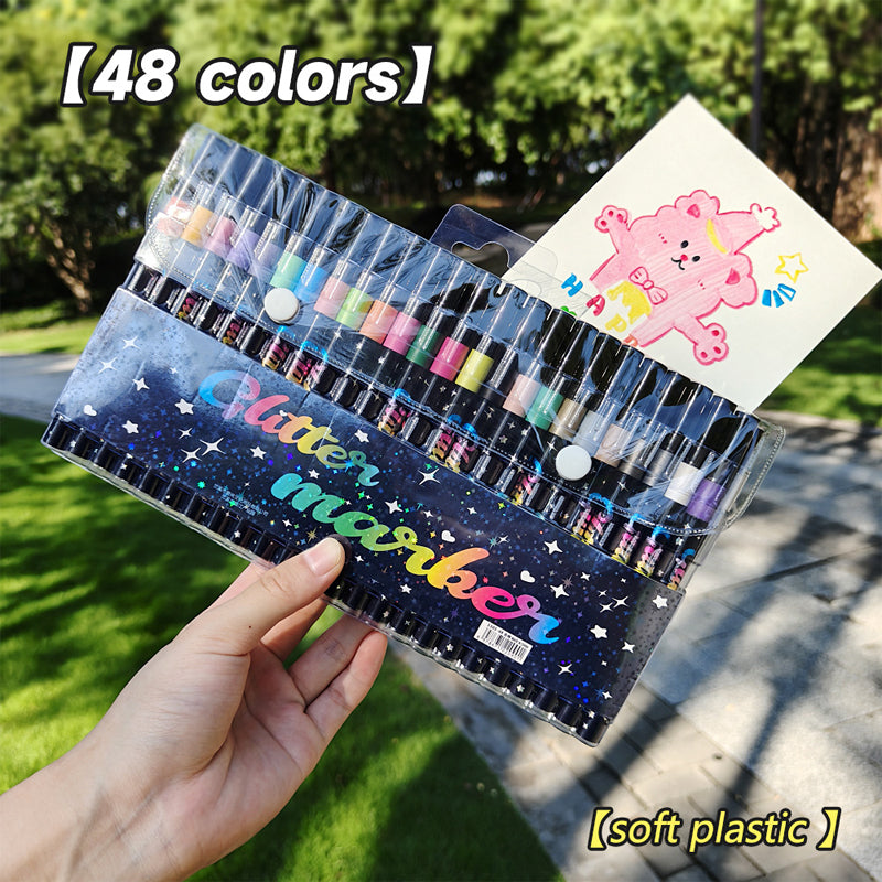 Ensemble de stylos à paillettes pour loisirs créatifs et dessin