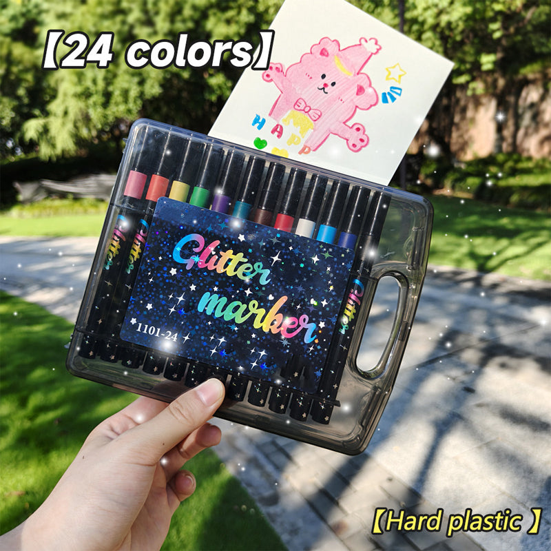 Ensemble de stylos à paillettes pour loisirs créatifs et dessin