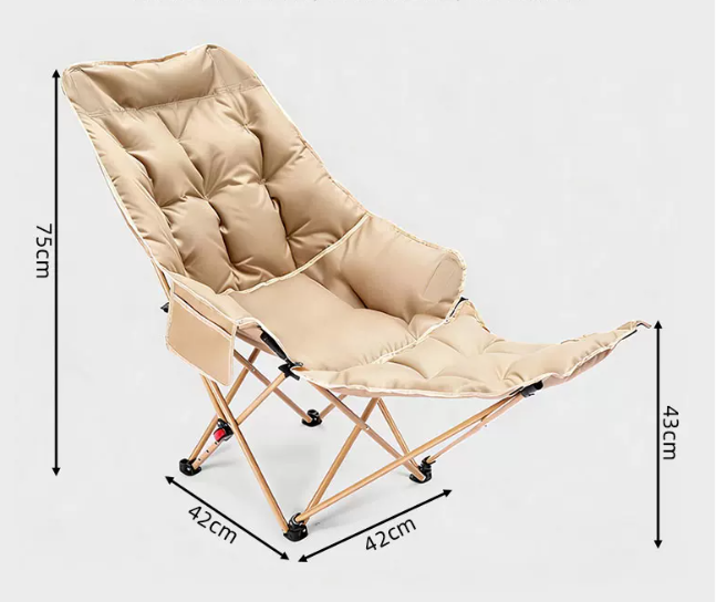 🔥 50% DE RÉDUCTION ! 🪑 Fauteuil inclinable pliable à 4 positions + repose-jambes