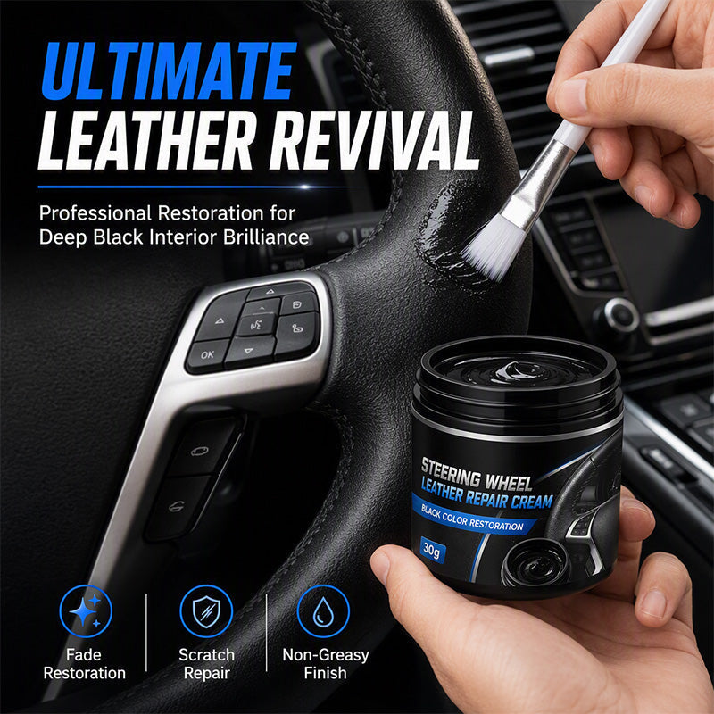 Crème réparatrice pour cuir de volant de voiture