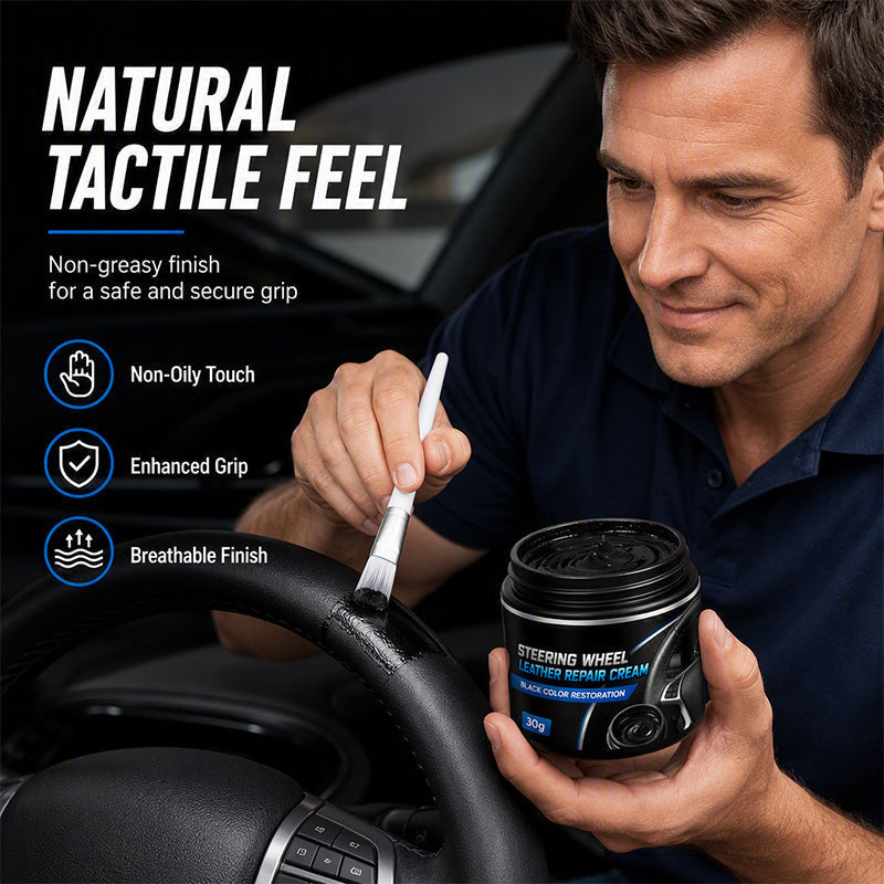 Crème réparatrice pour cuir de volant de voiture