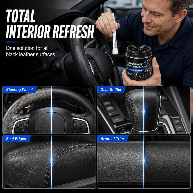Crème réparatrice pour cuir de volant de voiture