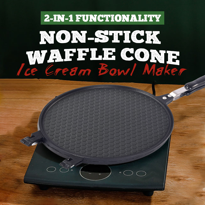 🔥50 % DE RÉDUCTION EN CE MOMENT ! Poêle antiadhésive double face à double usage – Ustensile de cuisine à retournement pour crêpes, pain grillé, steaks et cornets à gaufres, poêle de cuisine antiadhésive facile à retourner
