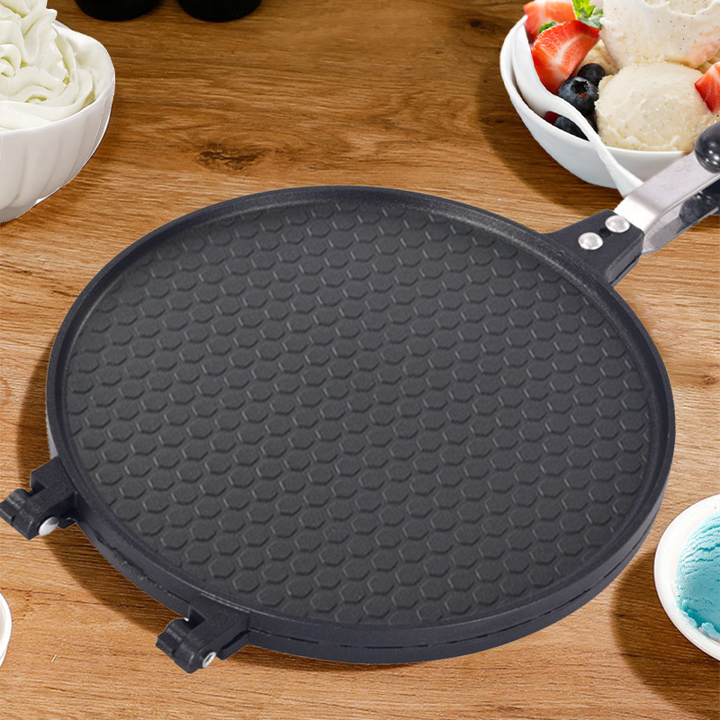 🔥50 % DE RÉDUCTION EN CE MOMENT ! Poêle antiadhésive double face à double usage – Ustensile de cuisine à retournement pour crêpes, pain grillé, steaks et cornets à gaufres, poêle de cuisine antiadhésive facile à retourner
