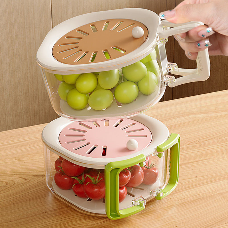 🥬 50% DE RÉDUCTION! 🧺 Panier égouttoir 2‑en‑1 – Avec couvercle, pratique & gain de place ✨