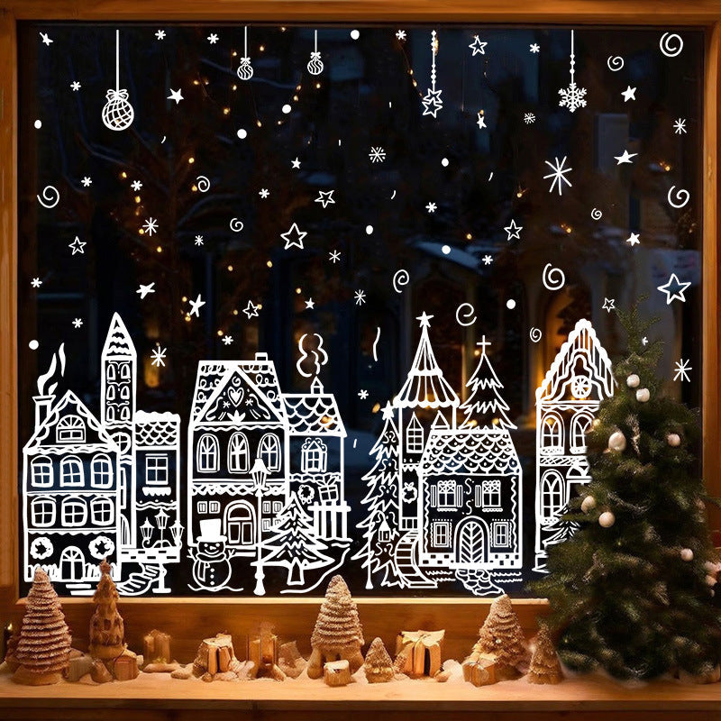 🎄 50% DE RÉDUCTION! ✨ Autocollants village de Noël – Décoratifs, festifs & faciles à poser ✨