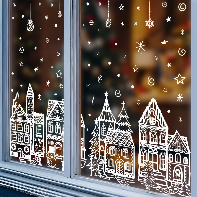 🎄 50% DE RÉDUCTION! ✨ Autocollants village de Noël – Décoratifs, festifs & faciles à poser ✨
