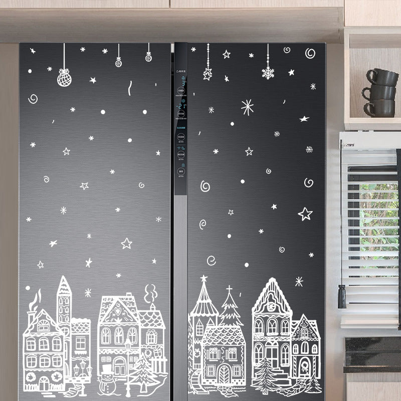 🎄 50% DE RÉDUCTION! ✨ Autocollants village de Noël – Décoratifs, festifs & faciles à poser ✨
