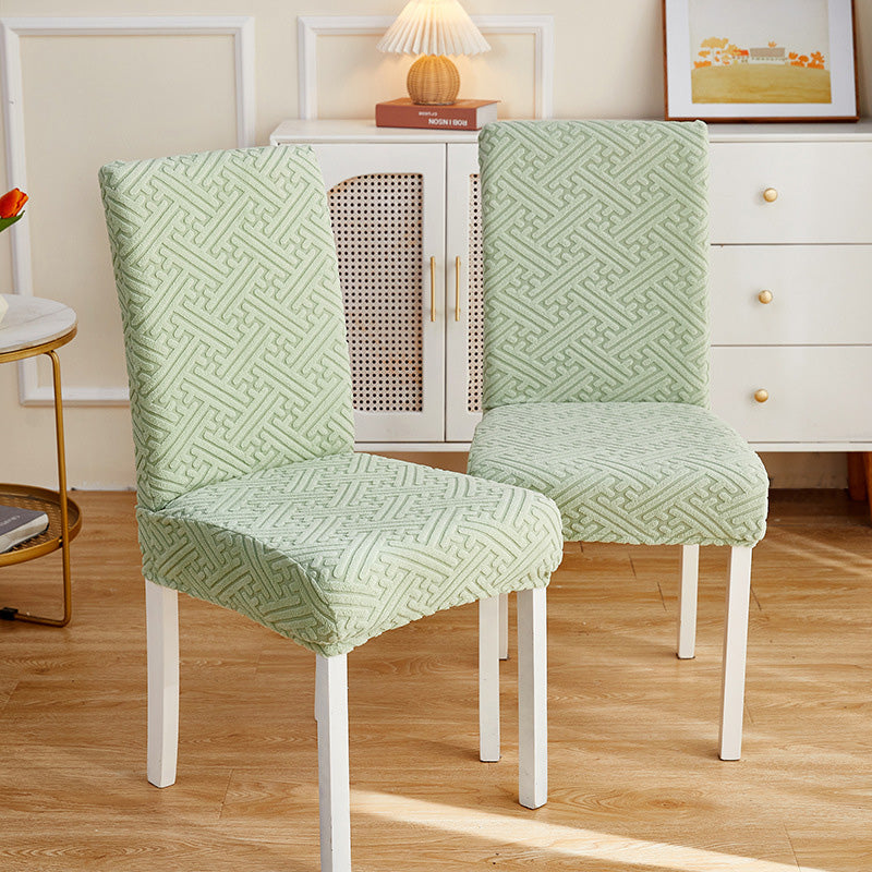🪑50% OFF NOW! Thick Stretch Dining Chair Cover‑ Embossed Jacquard Elastic Chair Slipcover, Washable Furniture Protector for Dining Room Kitchen Chairs