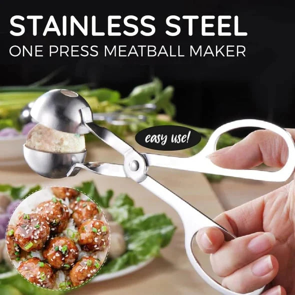 🥩 PROMO FLASH : 50% DE RÉDUCTION ! Pince à Boulettes de Viande en Acier Inoxydable 304 – Antiadhésive & Design Ergonomique for Boulettes Parfaites en Une Pression ✨