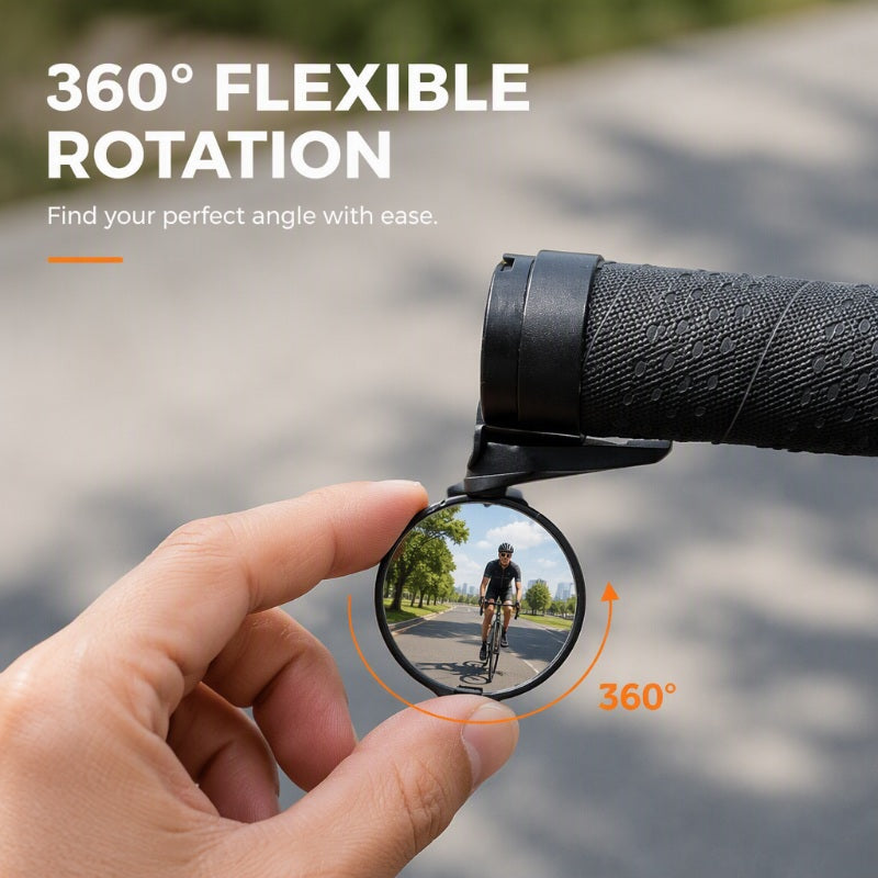 🚲 Rétroviseur de guidon de vélo rotatif à 360°