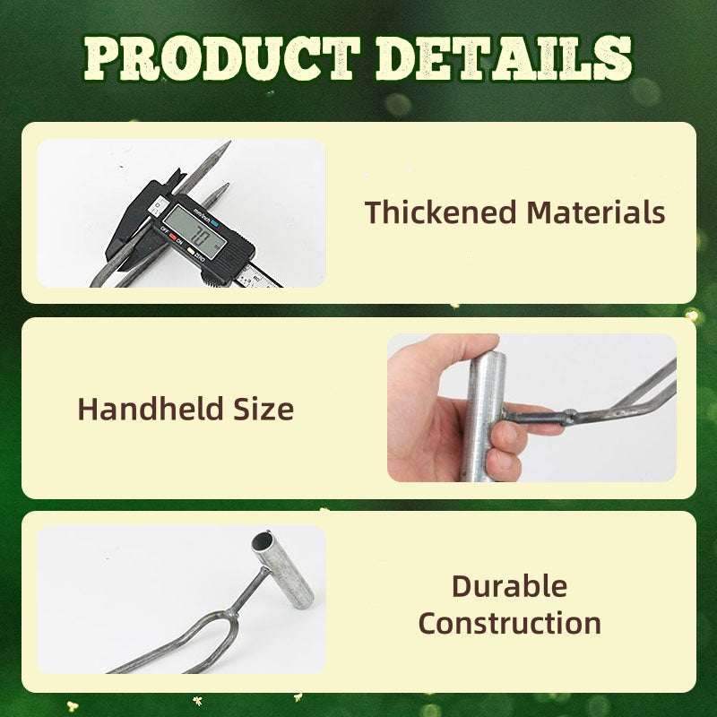 🌿 PROMO FLASH : 50% DE RÉDUCTION ! Outil Compact de Désherbage à 2 Dents – Double Dent Affûtée & Poignée Ergonomique for Jardinage Rapide et Efficace ✨