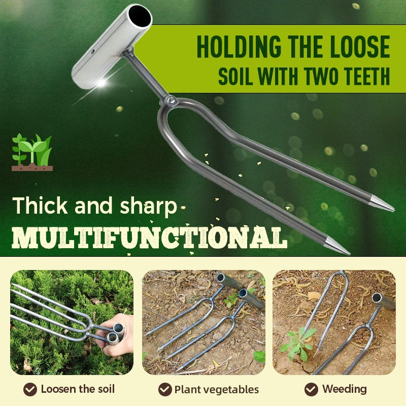 🌿 PROMO FLASH : 50% DE RÉDUCTION ! Outil Compact de Désherbage à 2 Dents – Double Dent Affûtée & Poignée Ergonomique for Jardinage Rapide et Efficace ✨