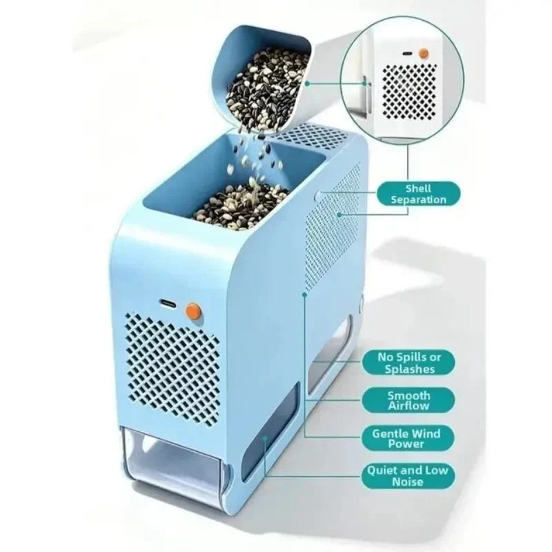 Égreneuse électrique pour oiseaux et séparateur de paille
