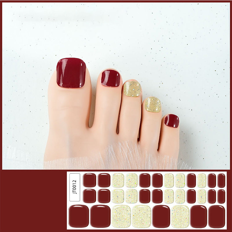 🔥 50% DE RÉDUCTION ! ✨Autocollants pour ongles de pieds en gel semi-durci