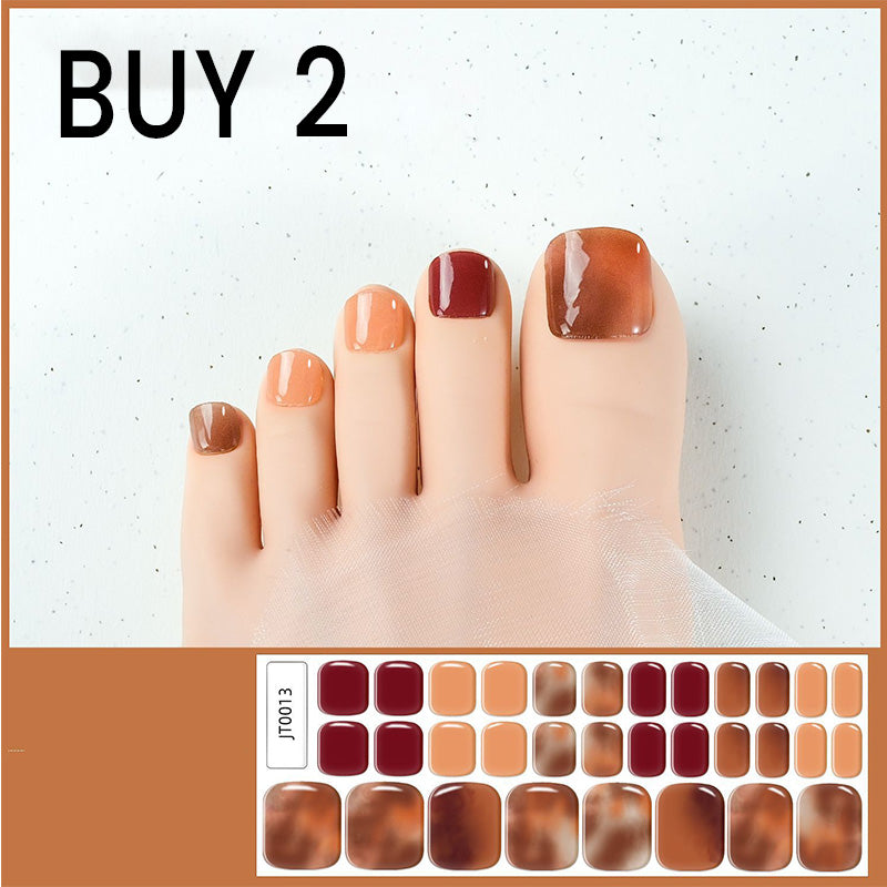 🔥 50% DE RÉDUCTION ! ✨Autocollants pour ongles de pieds en gel semi-durci