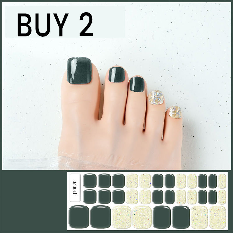 🔥 50% DE RÉDUCTION ! ✨Autocollants pour ongles de pieds en gel semi-durci