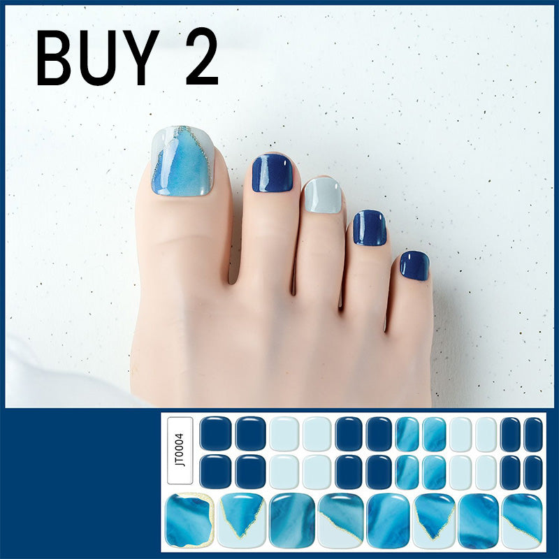 🔥 50% DE RÉDUCTION ! ✨Autocollants pour ongles de pieds en gel semi-durci