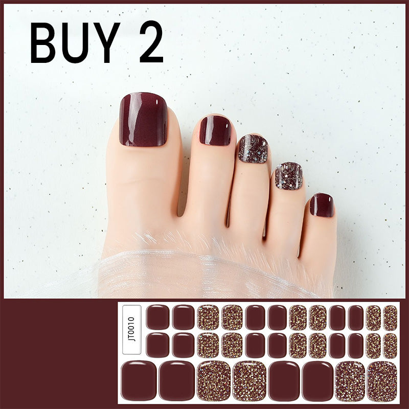 🔥 50% DE RÉDUCTION ! ✨Autocollants pour ongles de pieds en gel semi-durci