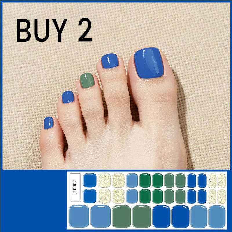 🔥 50% DE RÉDUCTION ! ✨Autocollants pour ongles de pieds en gel semi-durci