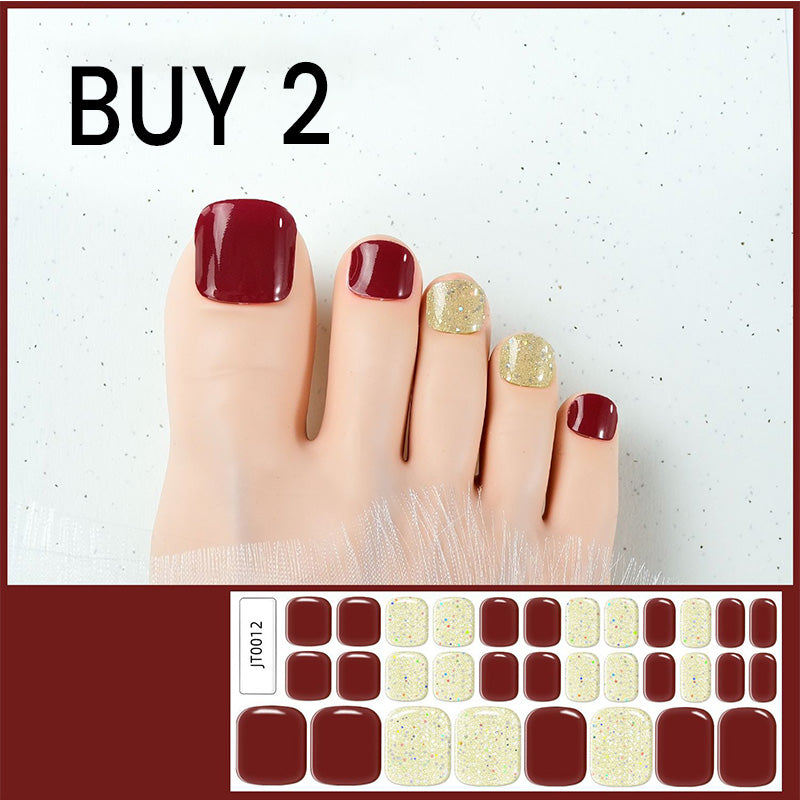 🔥 50% DE RÉDUCTION ! ✨Autocollants pour ongles de pieds en gel semi-durci