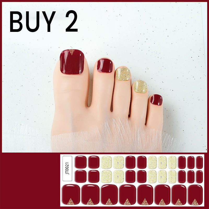 🔥 50% DE RÉDUCTION ! ✨Autocollants pour ongles de pieds en gel semi-durci
