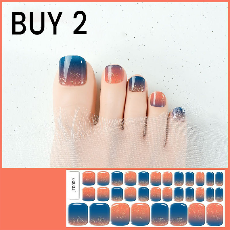 🔥 50% DE RÉDUCTION ! ✨Autocollants pour ongles de pieds en gel semi-durci