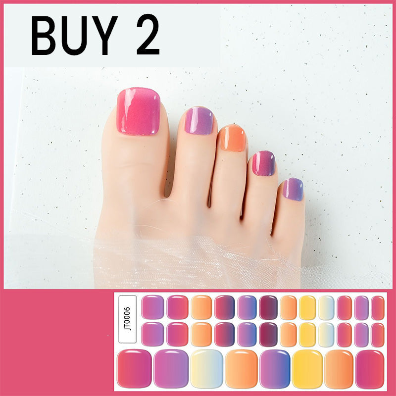 🔥 50% DE RÉDUCTION ! ✨Autocollants pour ongles de pieds en gel semi-durci