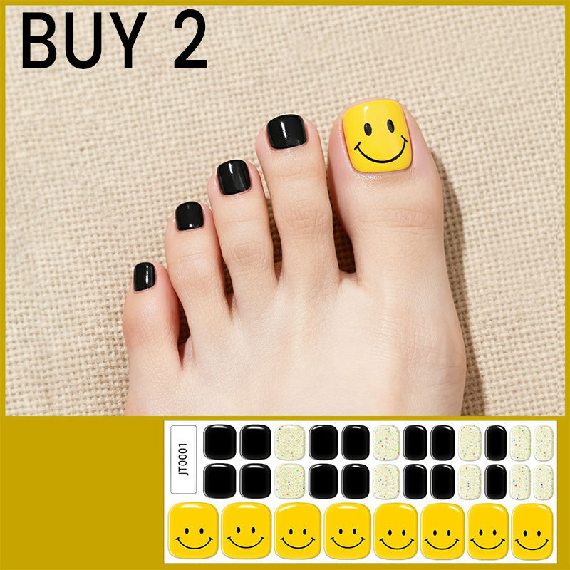 🔥 50% DE RÉDUCTION ! ✨Autocollants pour ongles de pieds en gel semi-durci