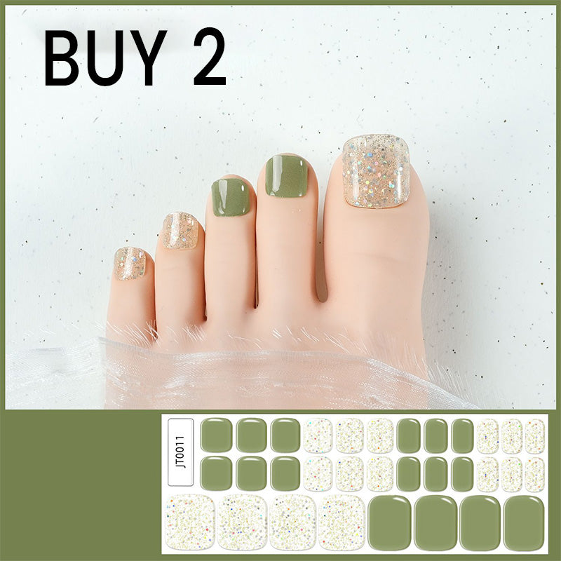 🔥 50% DE RÉDUCTION ! ✨Autocollants pour ongles de pieds en gel semi-durci