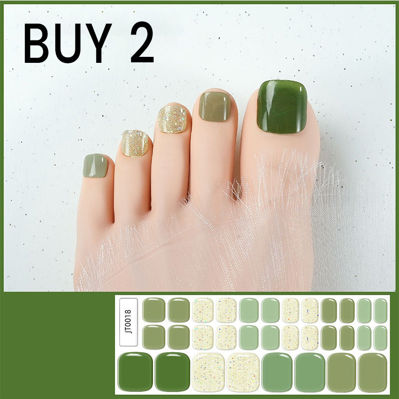 🔥 50% DE RÉDUCTION ! ✨Autocollants pour ongles de pieds en gel semi-durci