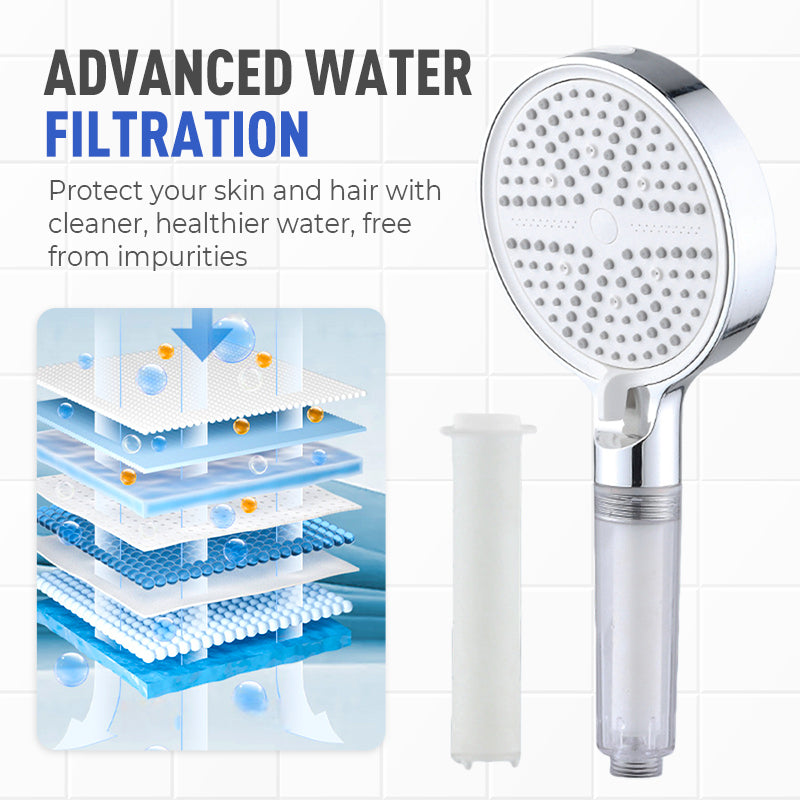 6-Mode High Pressure Handheld Shower Head with Filter