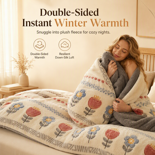🧸❄️ PROMO FLASH : 50% DE RÉDUCTION ! Couette d'Hiver Polaire Double Face – Velours Flocon de Neige & Polaire d'Agneau Dense, Impression Numérique Active pour un Cocon Douillet et des Nuits Confortables Tout l'Hiver 🛏️💤✨
