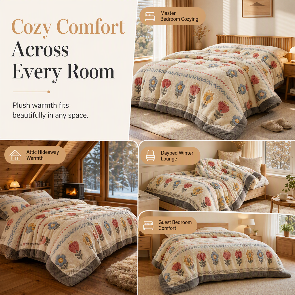 🧸❄️ PROMO FLASH : 50% DE RÉDUCTION ! Couette d'Hiver Polaire Double Face – Velours Flocon de Neige & Polaire d'Agneau Dense, Impression Numérique Active pour un Cocon Douillet et des Nuits Confortables Tout l'Hiver 🛏️💤✨