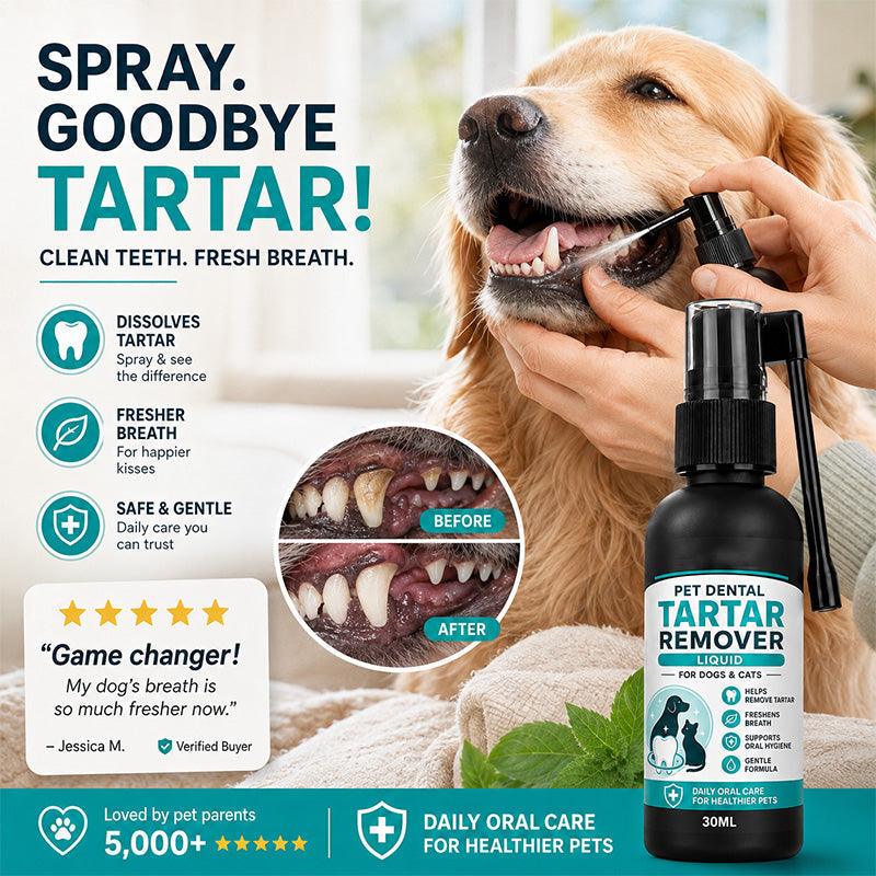 🔥 50% DE RÉDUCTION ! ✨Spray nettoyant dentaire doux pour animaux de compagnie