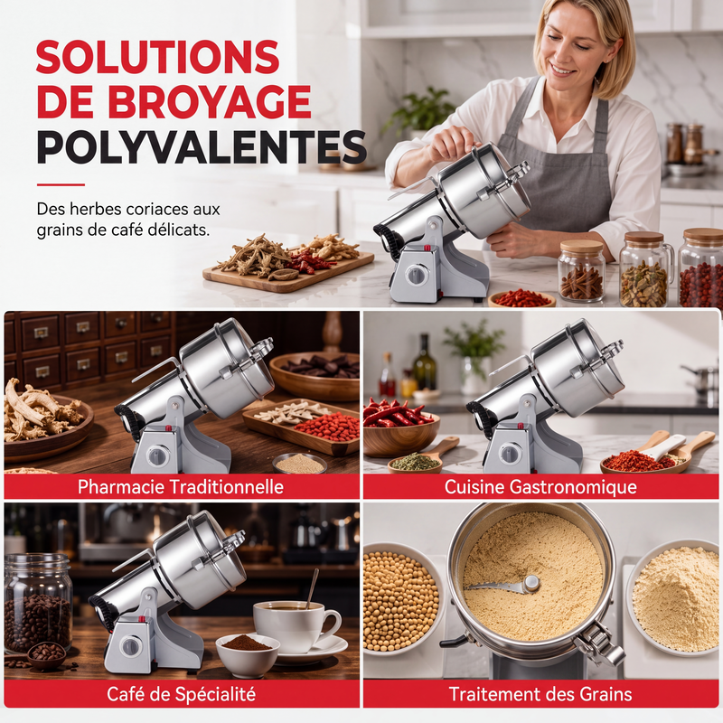 📢📢40 % DE RÉDUCTION !! ⏰Moulin Électrique Ultra-Fin à Grande Vitesse.